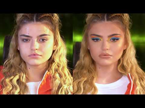 Daniel Nikolovski i Lina Pejovska Makeup Tutorial (inspired by Mirinda Bluberry Orange )