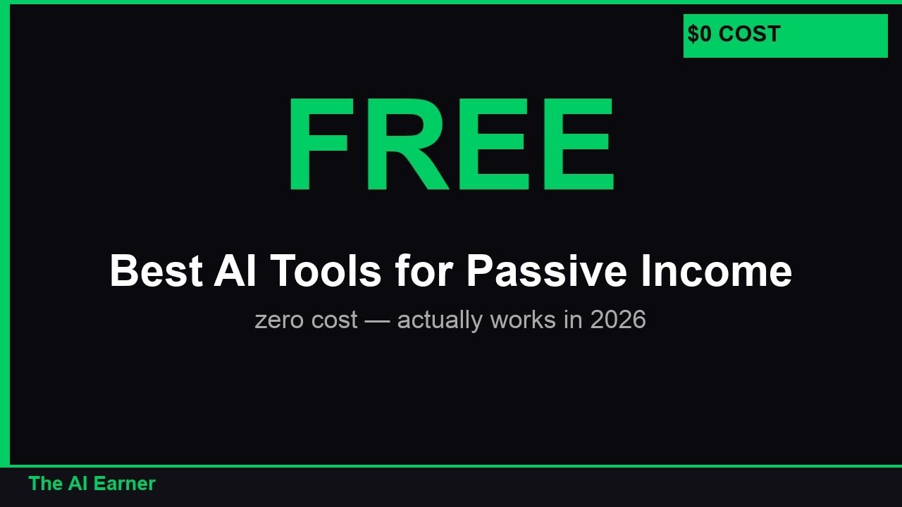 7 Best Free AI Tools for Passive Income 2026 (Zero Cost, Actually Work)