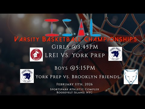 ISAL Varsity Basketball Championships 2-11-26 Girls @3:45PM & Boys @5:15PM