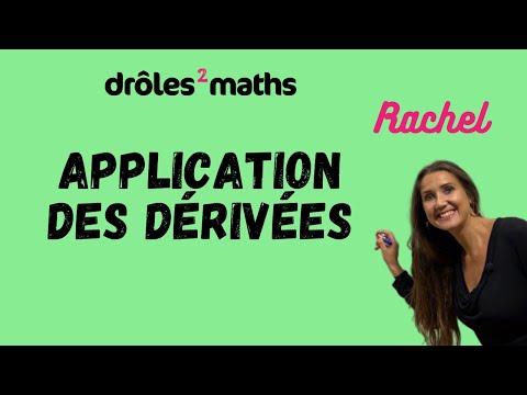 Replay Cours 1ère - Application des dérivées