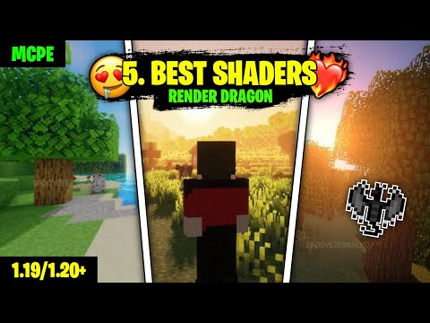😳 Top 5 Best Shaders For Minecraft PE (1.20+) || Render Dragon Shader For MCPE