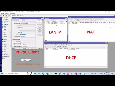 Mikrotik router configuration PPPoE Mode (PPPoE , IP LAN, DHCP, NAT) Basic Configuration