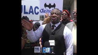 Crowd Rallies at Brazoria County Courthouse, Demands Justice for John Mendoza