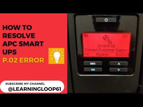 (Resolved) APC Smart UPS 'Error P.02'