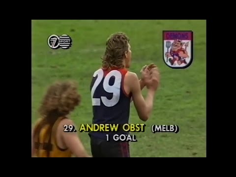 Andrew Obst goals to give Melbourne a 45 point lead - 1990 Round 22 v Hawthorn - MCG - AFL