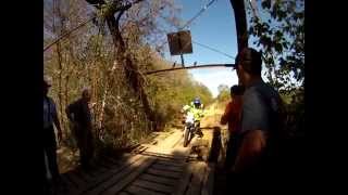 Abandoned bridge near miss - dual sport motorcycling