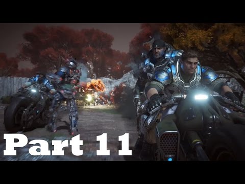 Gears of War 4! Part 11! Act 2 - Chapter 4! The Great Escape! Motorcycles!