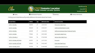 California Inmate Search