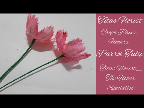 Parrot Tulip Flowers|Crepe Paper Flowers|Titas Florist|#V_25