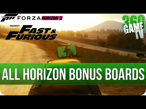 Forza Horizon 2 Presents Fast & Furious - All Horizon Bonus Board Locations (Xbox360 Bonus Boards)