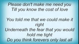 Linda Ronstadt - Cost Of Love Lyrics