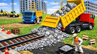 Railway Construction Simulator 🚆 | Train Track Building & JCB Gameplay