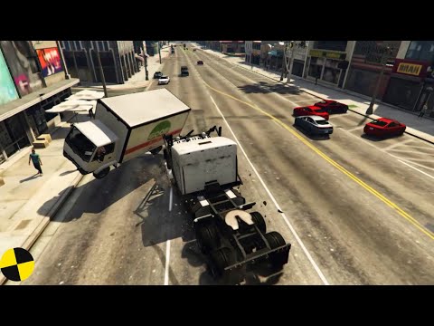 GTA 5 Phantom Wedge Truck Crashes Ep.17 Impact Compilation - Destruction | Crashstation
