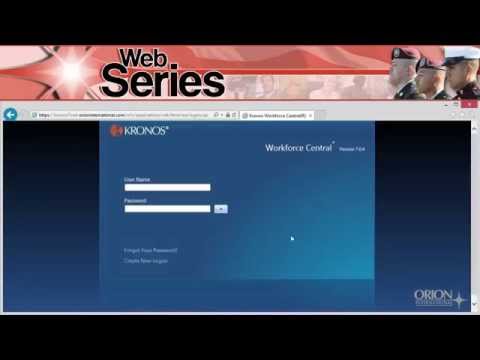 Kronos Video 1 Create New Logon