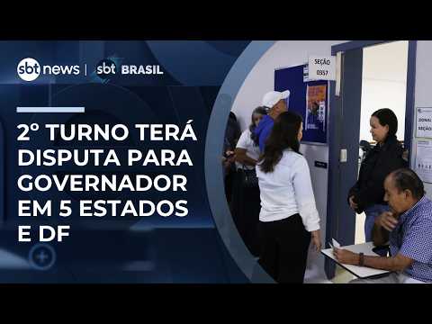 Eleições 2026: 2º turno terá disputas para governador em 5 estados e no DF | #SBTBrasil