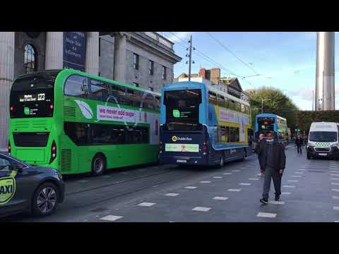 BUSSES in Dublin City Centre IRELAND