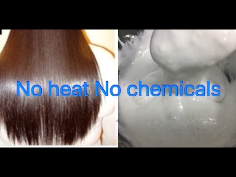 Permanent hair straightening/Smoothening at home/Natural ingredients ft.Coconut Milk Video