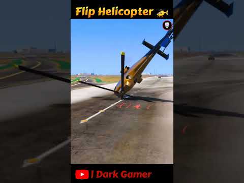 🔥Ramp Car Flip Helicopter 🚁 in GTA V #shorts | Dark Gamer