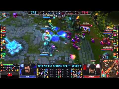 LCS 2014 NA Spring W4D2 | CRS vs TSM: TSM Bjergsen Quadrakill