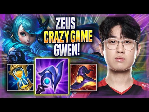 ZEUS CRAZY GAME WITH GWEN! - T1 Zeus Plays Gwen TOP vs Camille! | Season 2022