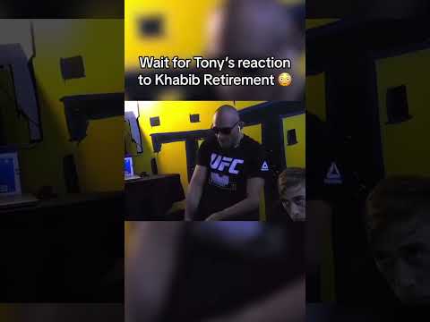 Tony’s reaction to Khabib retiring 🔊 (via UFC)