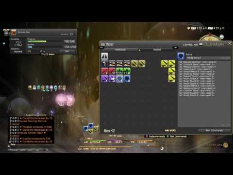 Final Fantasy XIV: Stormblood - Level 68 80 Durability HQ MACRO (920 Craftsmanship 488 CP)