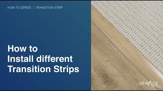 Flooring | How To Install Transition Strip or Reducer