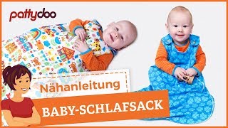 Schlafsack für Babys und Kleinkinder mit Reißverschluss nähen