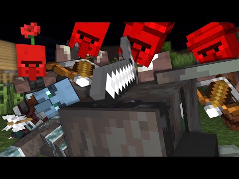 Villager vs Pillager vs Ravager Life 9 - Minecraft Animation