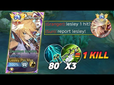 GLOBAL LESLEY BEST BURST DAMAGE HACK BUILD 1 HIT 2026!!💀 (op build) - LESLEY BEST 1 HIT BUILD 2026!!