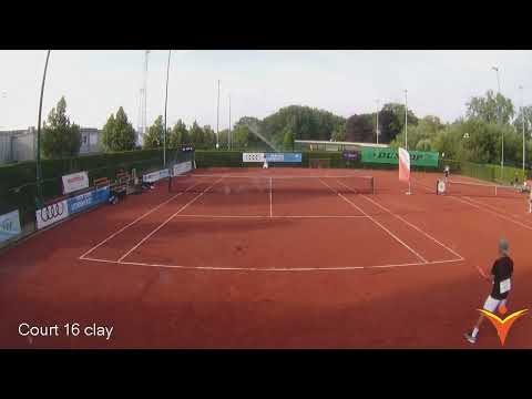 Slamstox College Tennis Showcase 2023 - Noah Pawirodirjo vs. Jip Langerhuizen