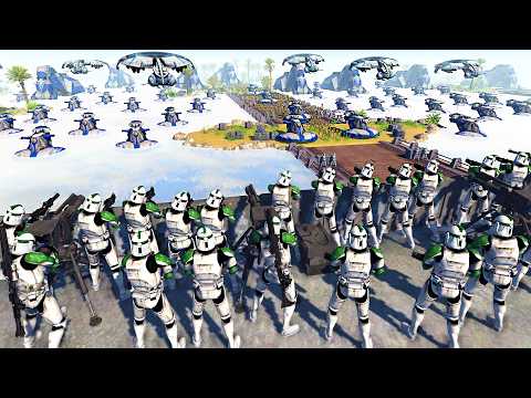 Can Clone Army Hold ISLAND WALLS vs Full-Scale DROID INVASION?! - Men of War: Star Wars Mod