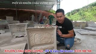 Giới thiệu mẫu mới: Phôi và khuôn chậu vuông 60 chân liền chân kỷ - Khuôn chậu Sơn Cương