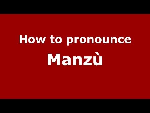 How to pronounce Manzù (Italian/Italy) - PronounceNames.com
