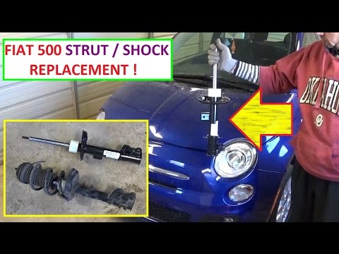 Front Left Right Strut Shock Removal and Replacement on FIAT 500 2008   2016