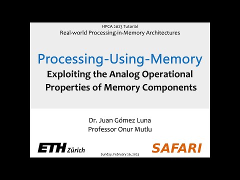 Processing-Using-Memory: Exploiting the Analog Operational Properties of Memory Components
