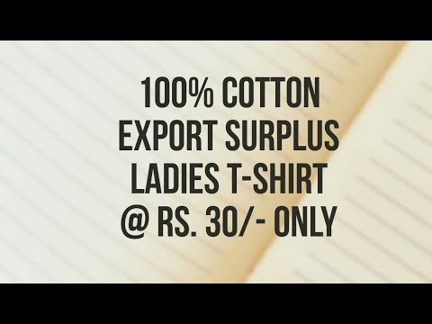 Export surplus cotton knitted ladies t-shirts