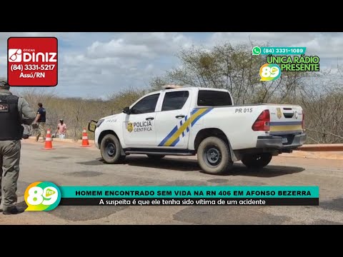 23 12 25 Homem encontrado sem vida na RN 406 em Afonso Bezerra