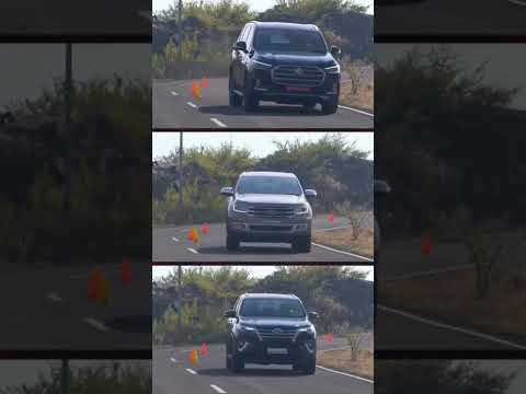 MG Gloster Vs Ford Endeavour Vs Toyota Fortuner  - Cornering test | Credits- @zigwheels #shorts