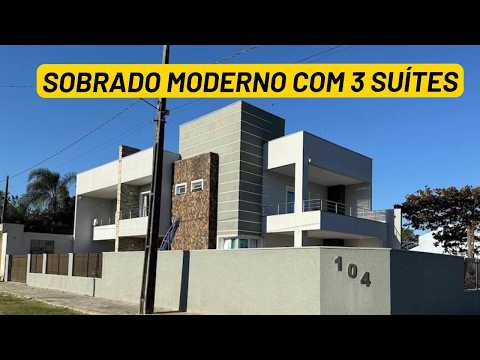 Sobrado moderno com 3 suítes à venda em Balneário Barra do Sul