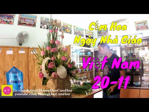 How to make Pink Lotus Flower Arrangement for Teachers Day ?Eps 150