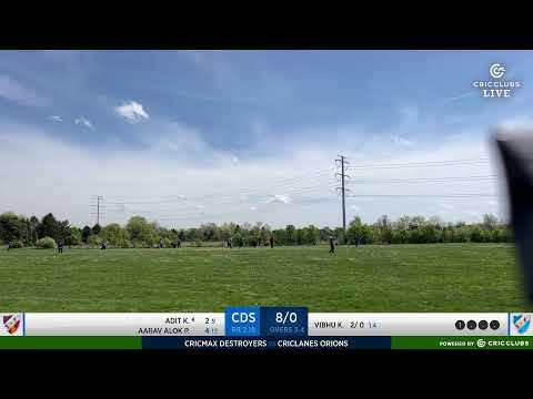 NJ U15 Div A - Criclanes Orions Vs Cricmax Destroyers