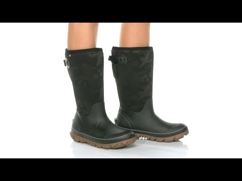 BOGS Women's Whiteout Tonal Camo Waterproof Winter Boot - Black Multi, Size 9