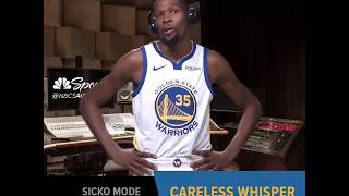 Warriors Players get Turn&#39;d Up with Sicko Mode, then the song changes to Careless Whisper