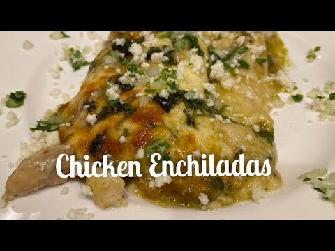 How to make Green Chili Chicken & Cheese Enchiladas | City Foodie Farm