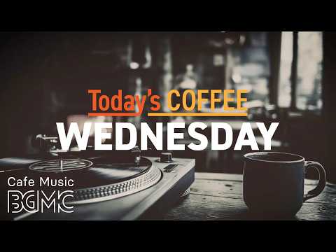 WEDNESDAY COFFEE: 4K Vinyl Cafe Music ☕️ Smooth Jazz Piano for Calm Focus & Reading