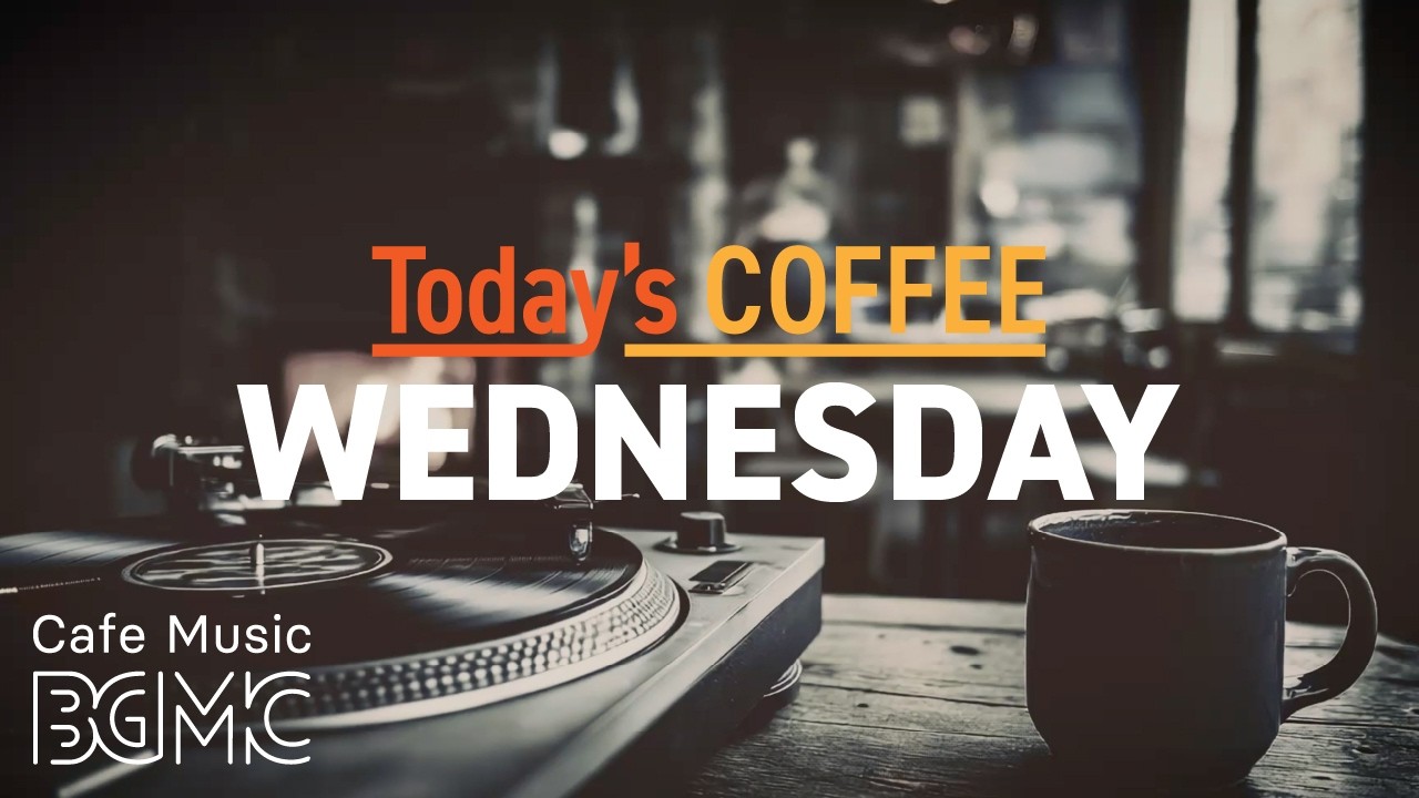 WEDNESDAY COFFEE: 4K Vinyl Cafe Music ☕️ Smooth Jazz Piano for Calm Focus & Reading