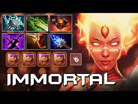Lina - Serial Killer Fiery Power – 18/4/17 Godlike Gameplay | Dota 2 IMMORTAL RANK!