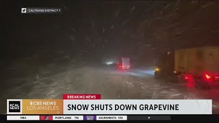 Snow shuts down Grapevine from Castaic to Lebec