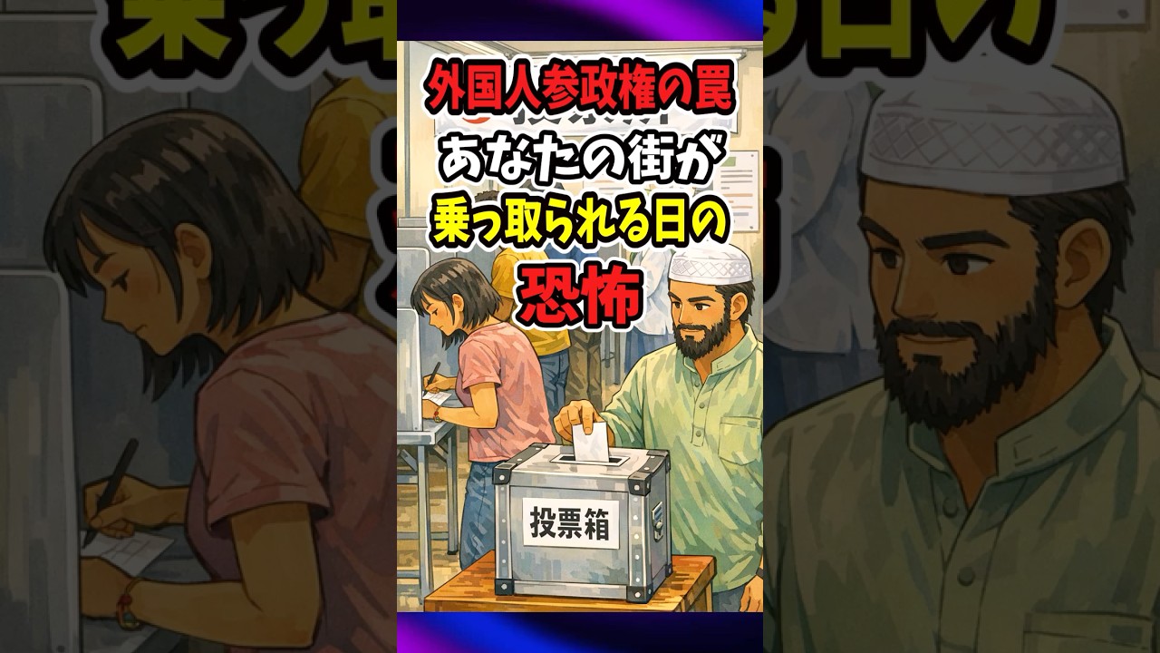 外国人参政権の罠、あなたの街が乗っ取られる日の恐怖